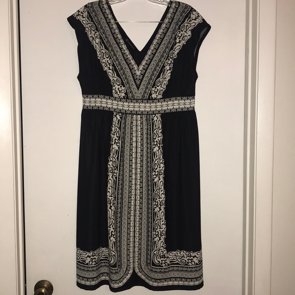 Black dress with beading detail